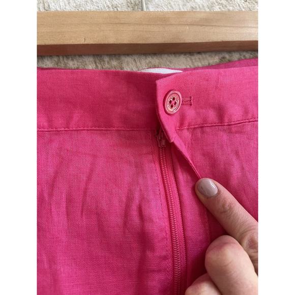 Equipment Sylvette Hot Pink 100% Linen Shorts Size 00 NWT‎ $250 High Rise - Picture 7 of 12